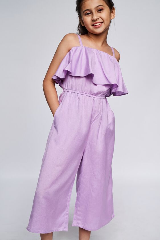 1 - Lilac Solid Straight Jumpsuit, image 1