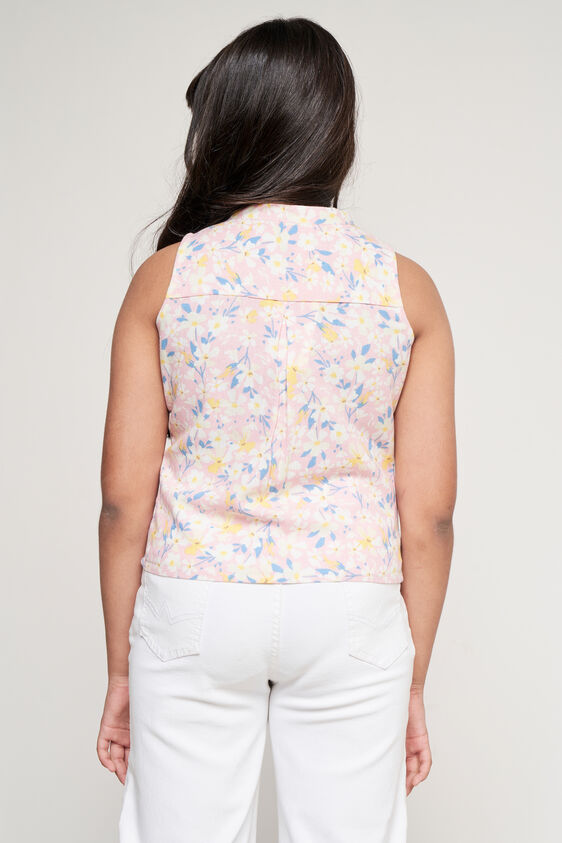 Pink Floral Straight Top, Pink, image 10