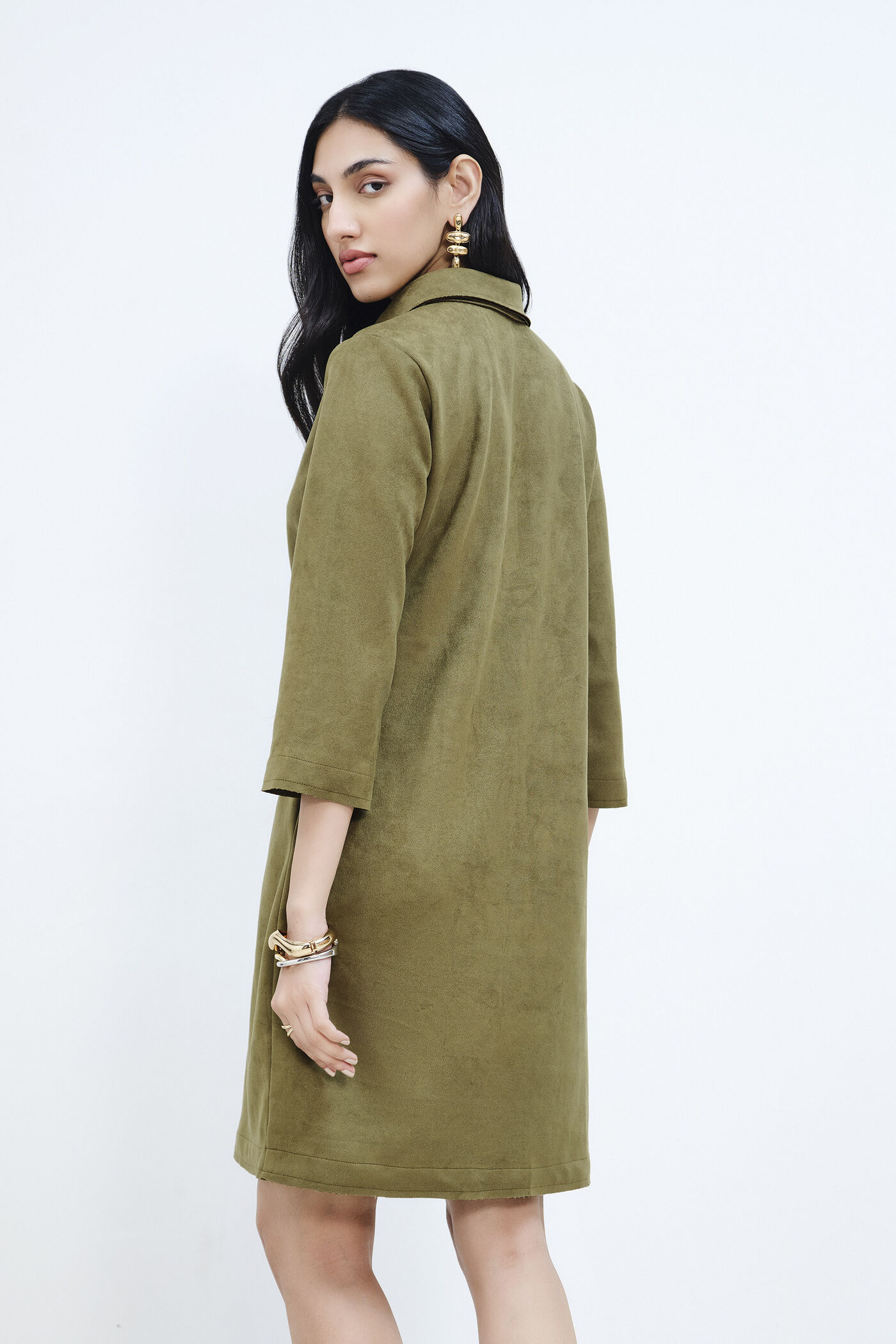 Buy Safari Olive Suede Dress Online for Women from AND India F25V255DRSDE_OLIVE Buy Safari Olive Suede Dress Online for Women from AND India F25V255DRSDE_OLIVE