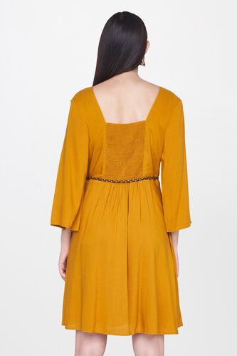 3 - Ochre Boat Neck Fit and Flare Dress, image 3