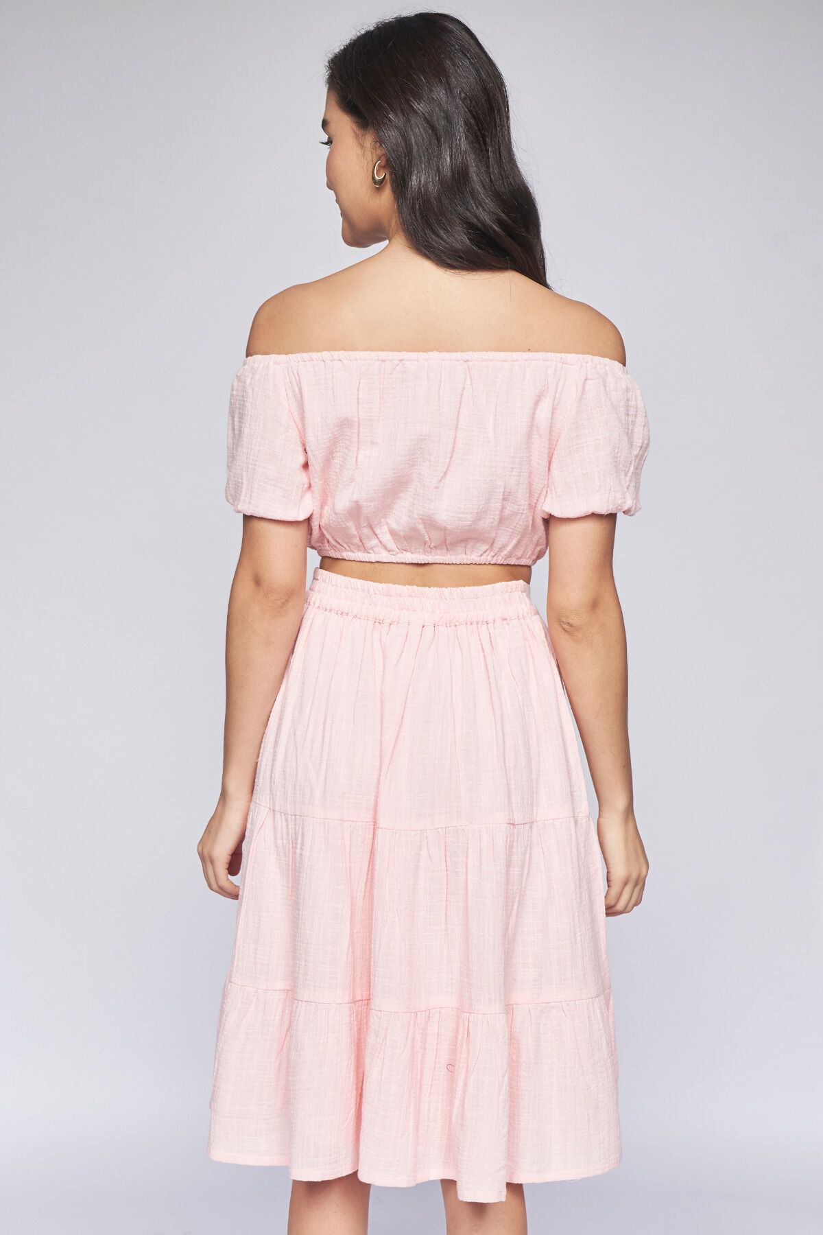 5 - Pink Self Design Cropped Set, image 5