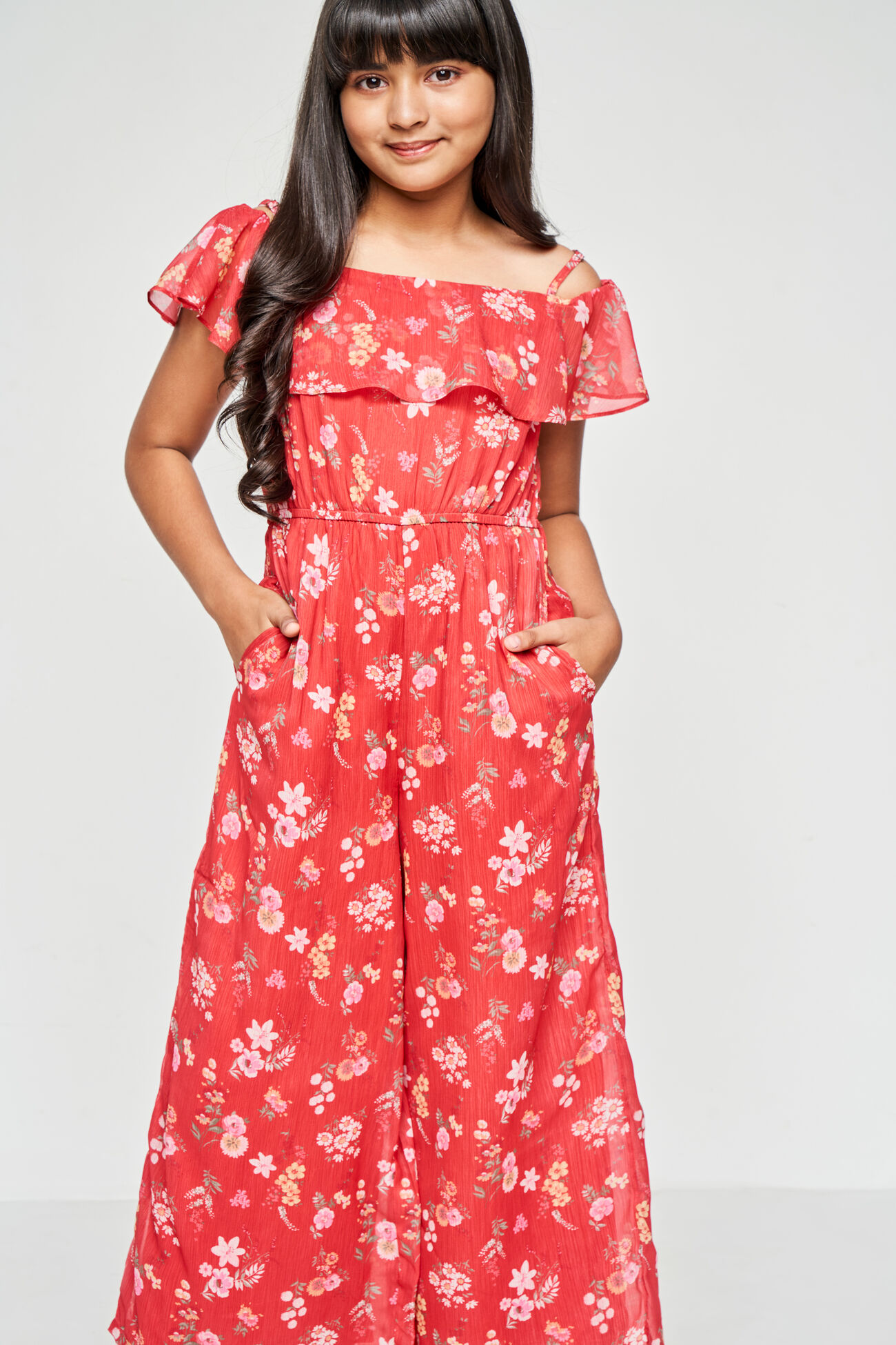 Flower Power Jumpsuit, Red, image 3