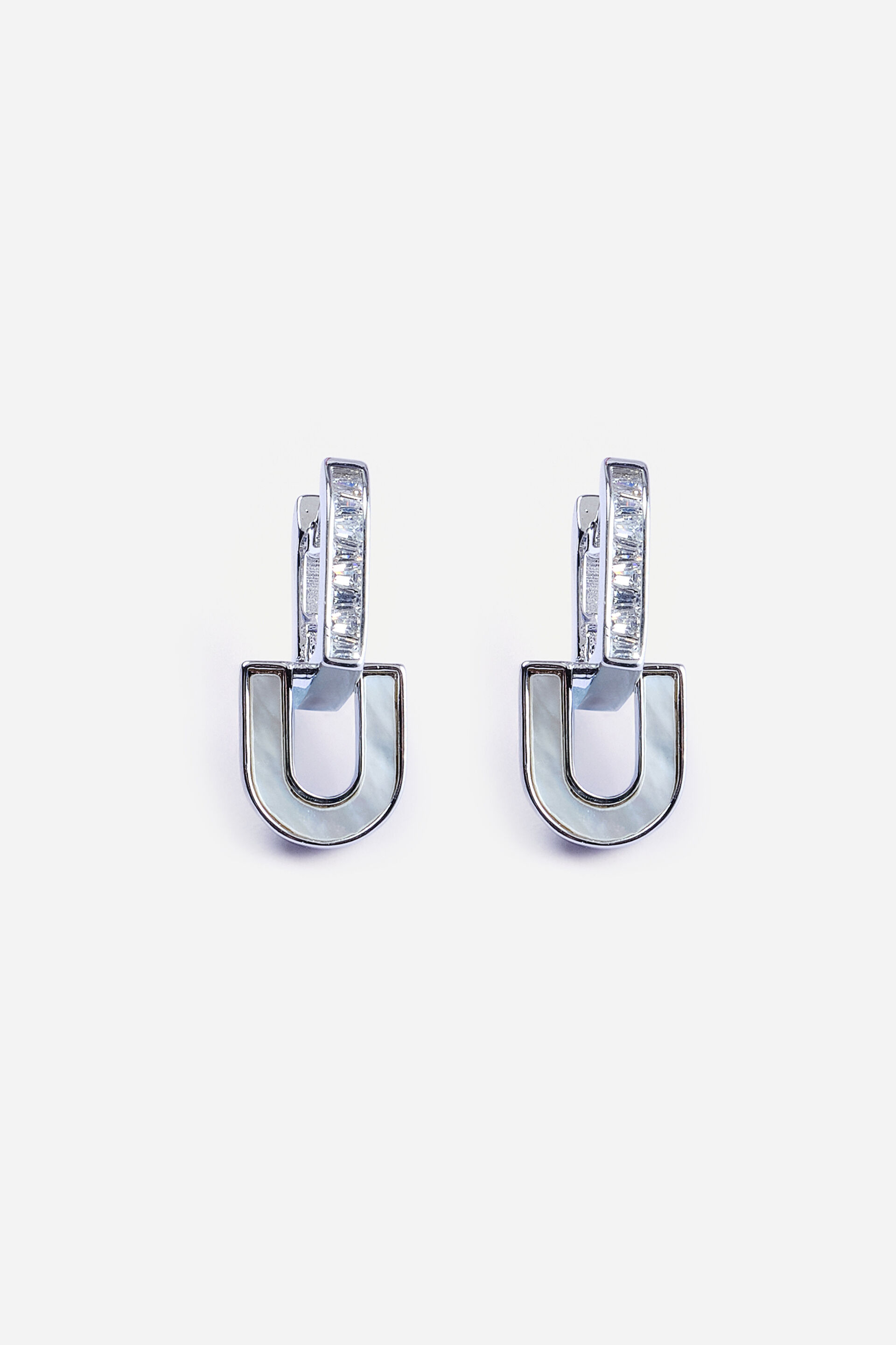 Linked Forever Silver Hoop Earrings