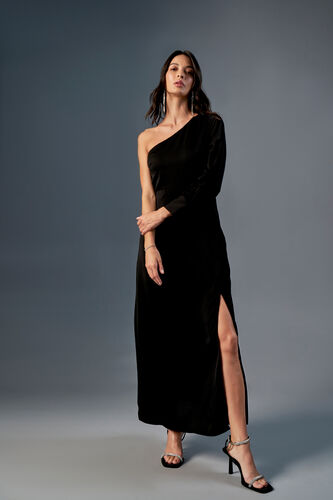 Inked Statement Gown, Black, image 2