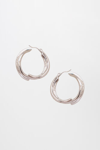 Silver Brass Earring, , image 1