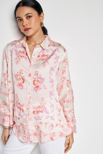 Multi Bloom Shirt Style Top, Multi Color, image 1