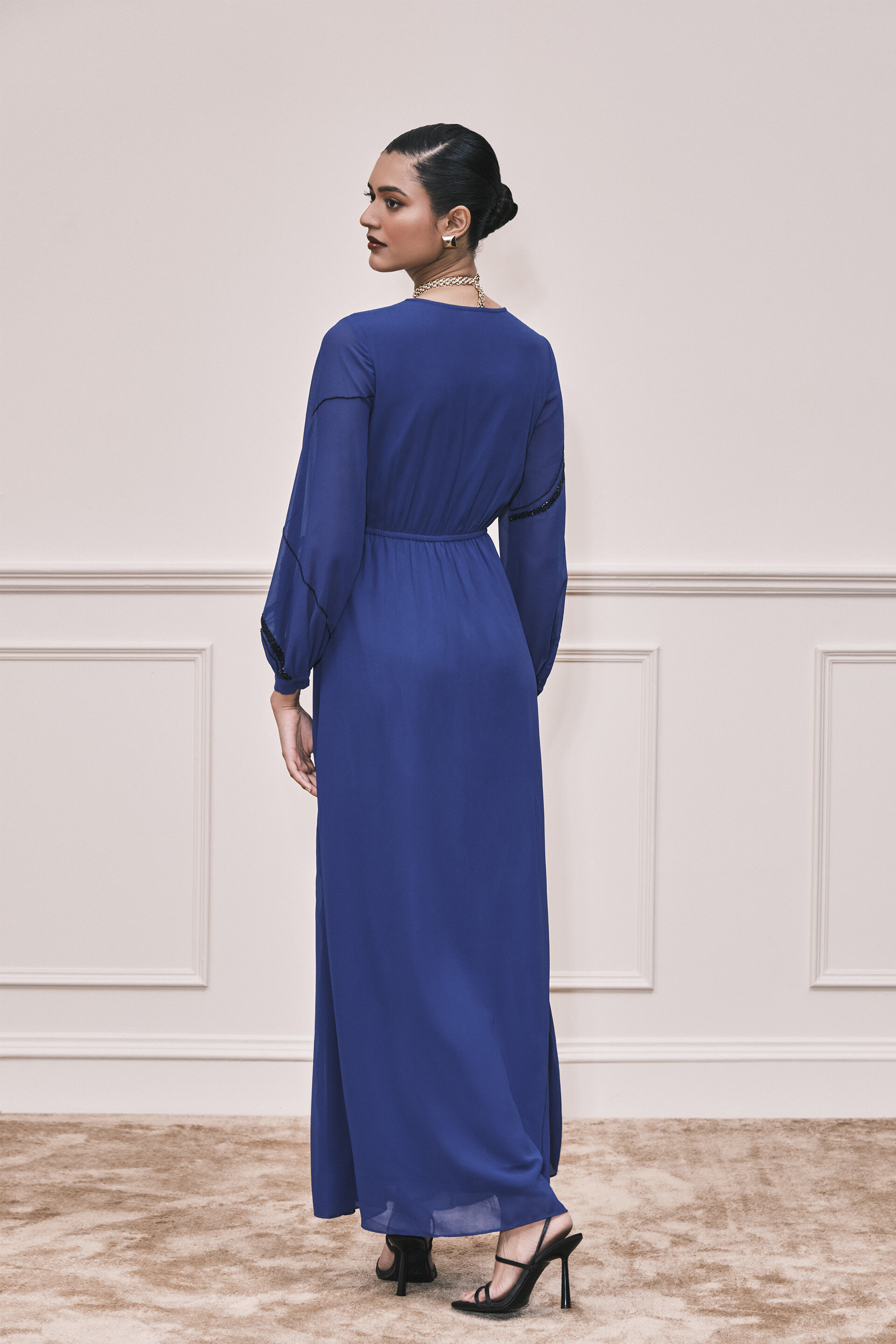 Whirlwind Romance Georgette Dress, Blue, image 4