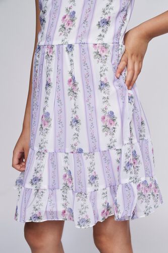 8 - White Floral Flared Dress, image 8