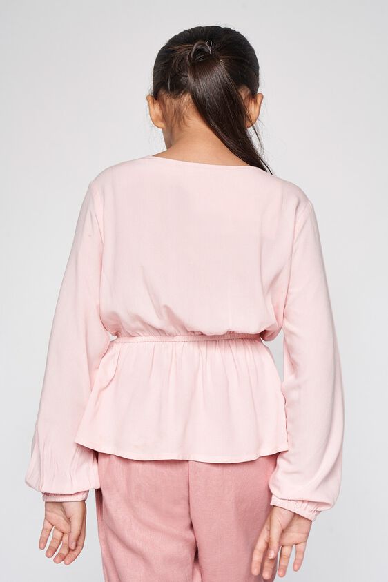 7 - Pink Solid Peplum Top, image 7