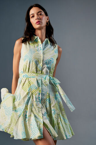 Tropical Hues Dress, Green, image 3