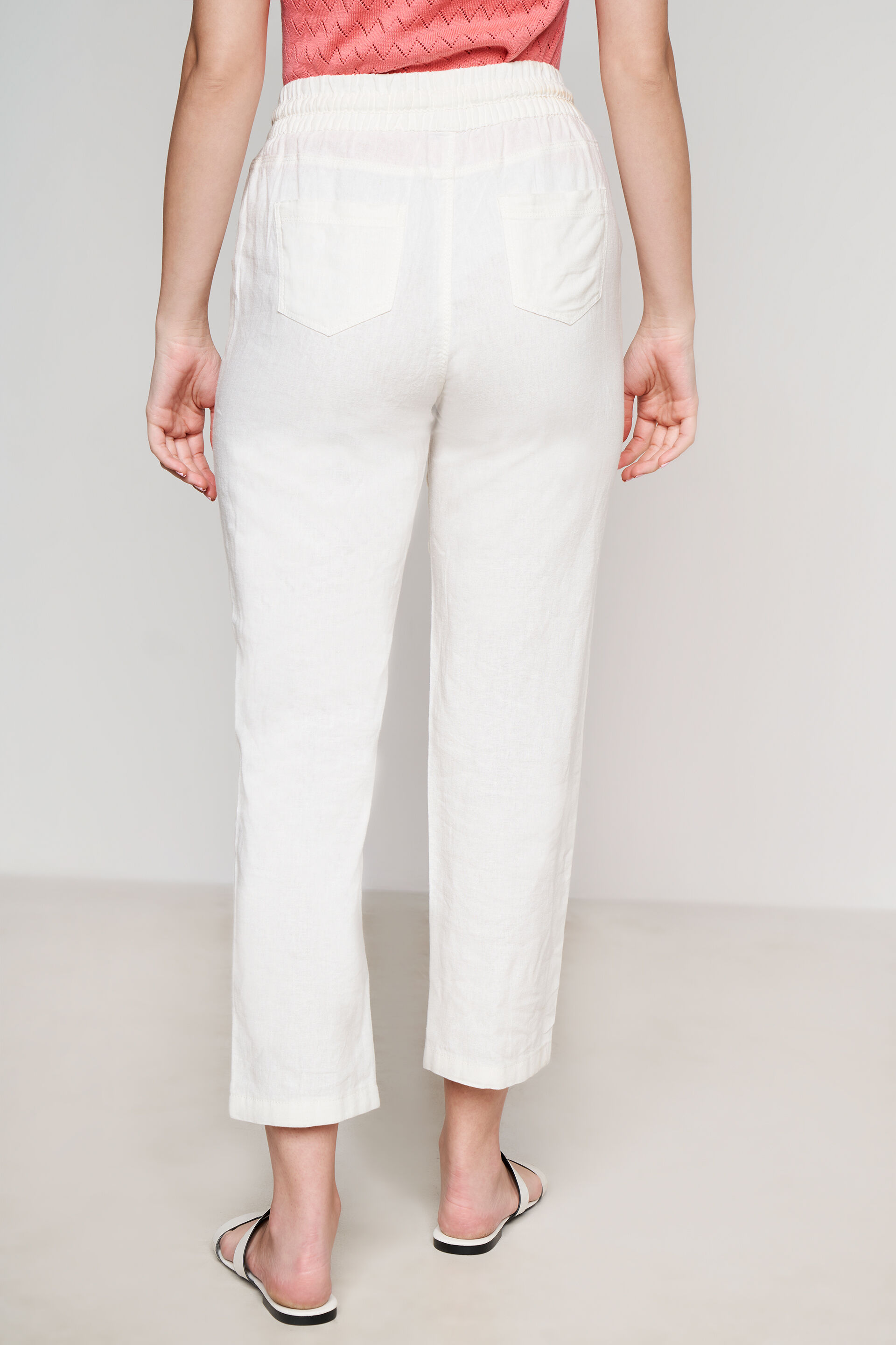 Off-White Linen Trouser, Off White, image 4
