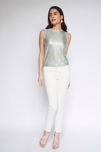 5 - Aqua Foil Print Straight Top, image 5