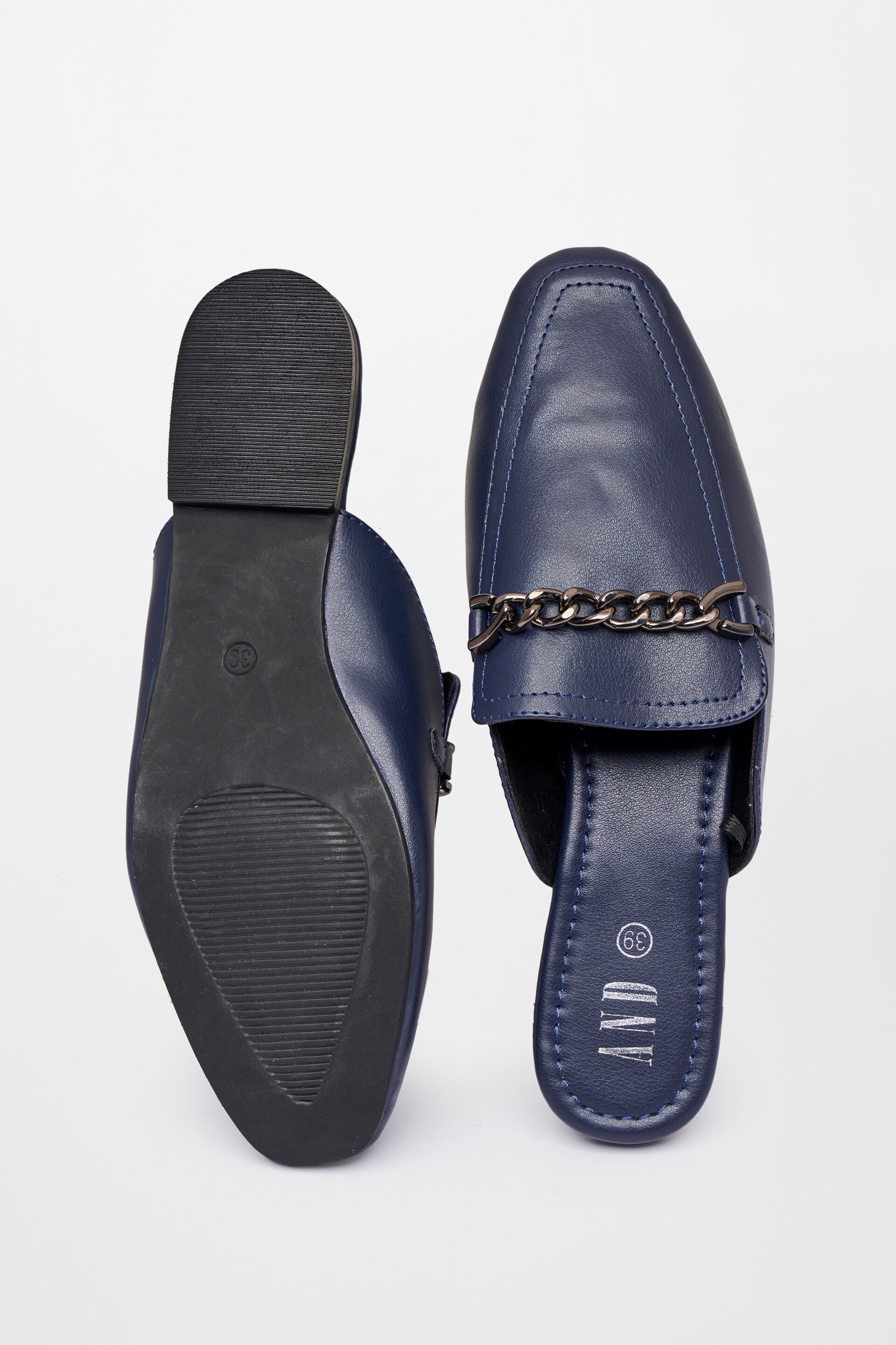 Navy mule deals slippers womens