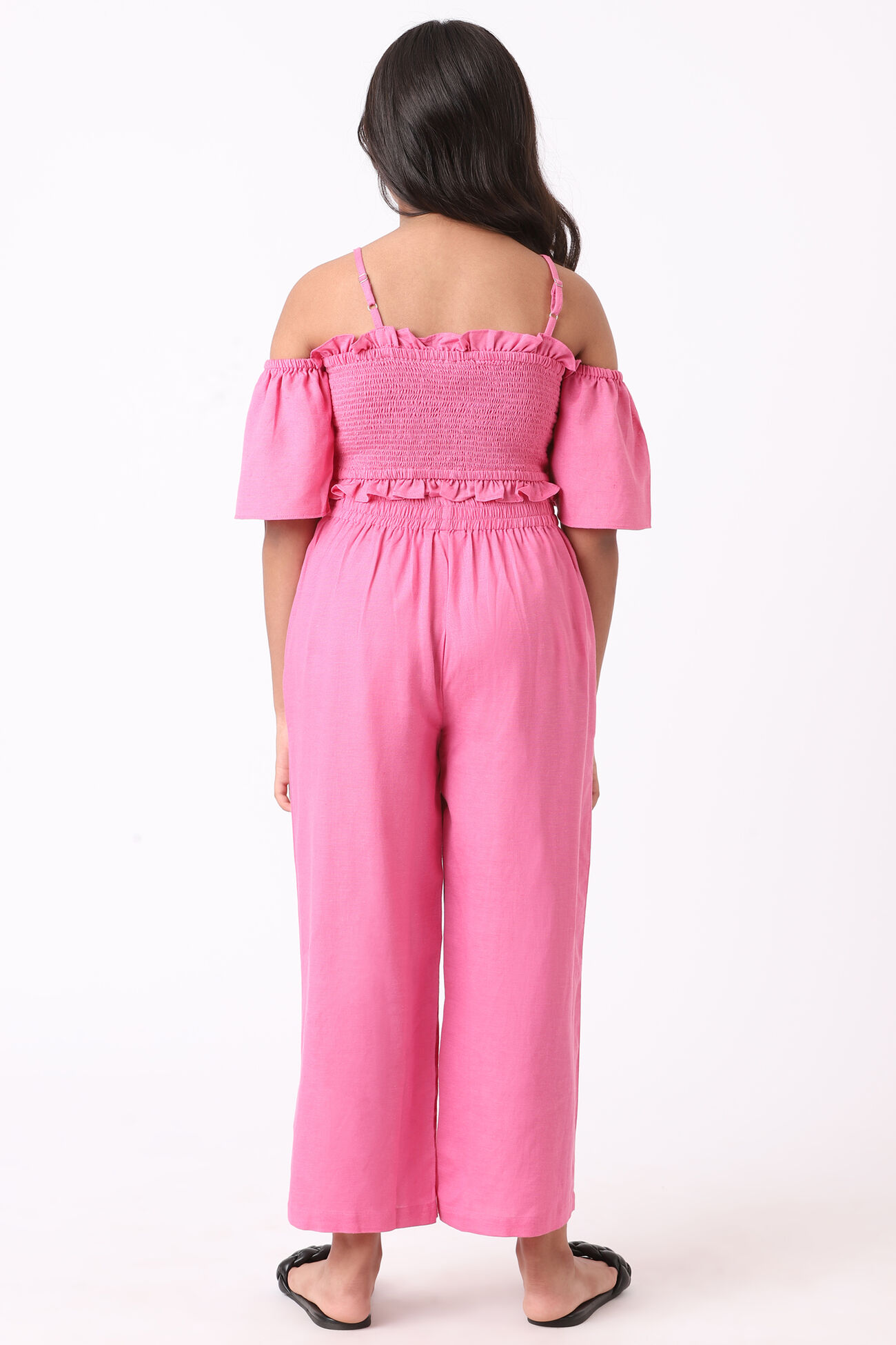 Pink Solid Straight Set, Pink, image 4