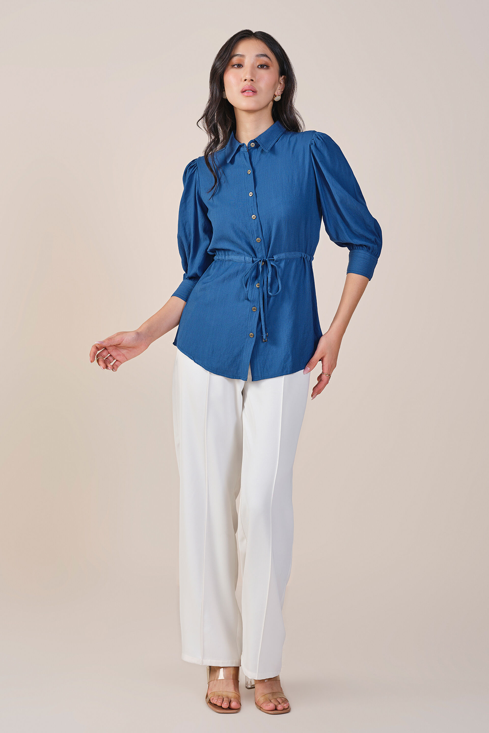 Oceanside Shirt, Indigo, image 3