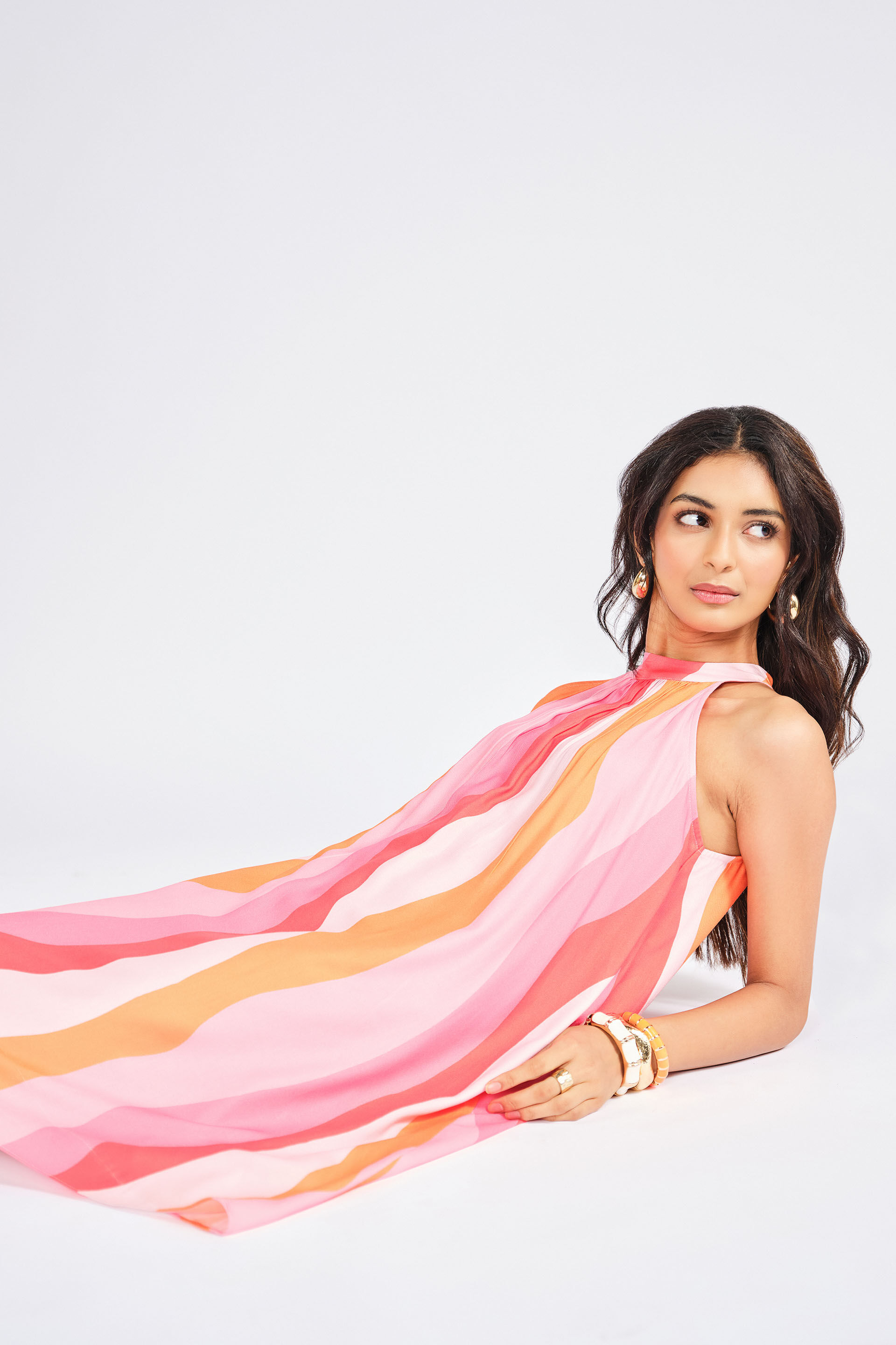 Beaming Coral Dress, Coral, image 6