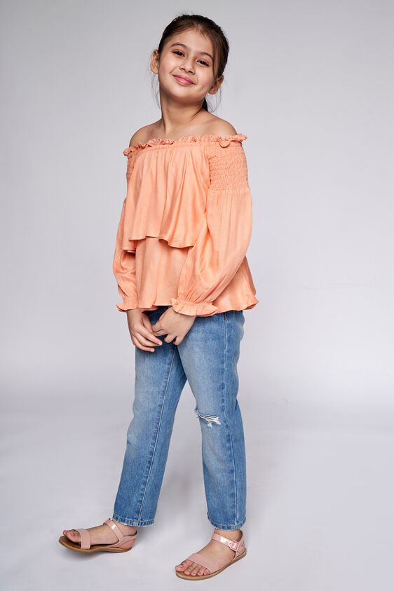 2 - Peach Solid Trapeze Top, image 2