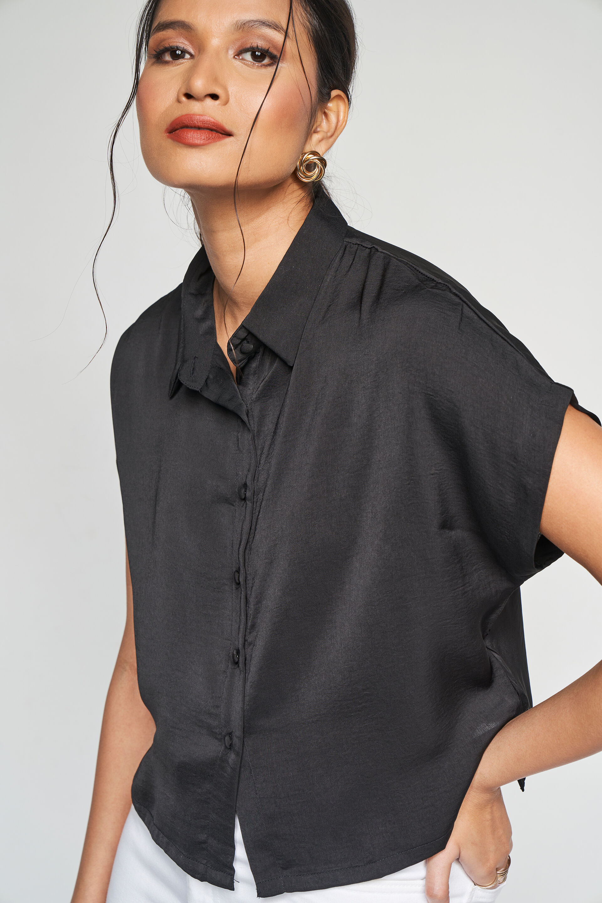 Midnight Sheen Top, Black, image 3