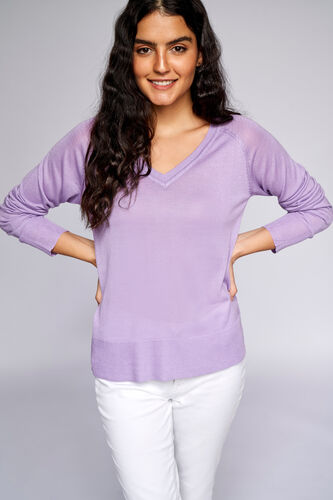 Light Pink Solid Straight Top, Lilac, image 4