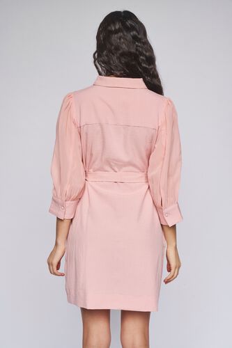5 - Peach Solid Straight Dress, image 5