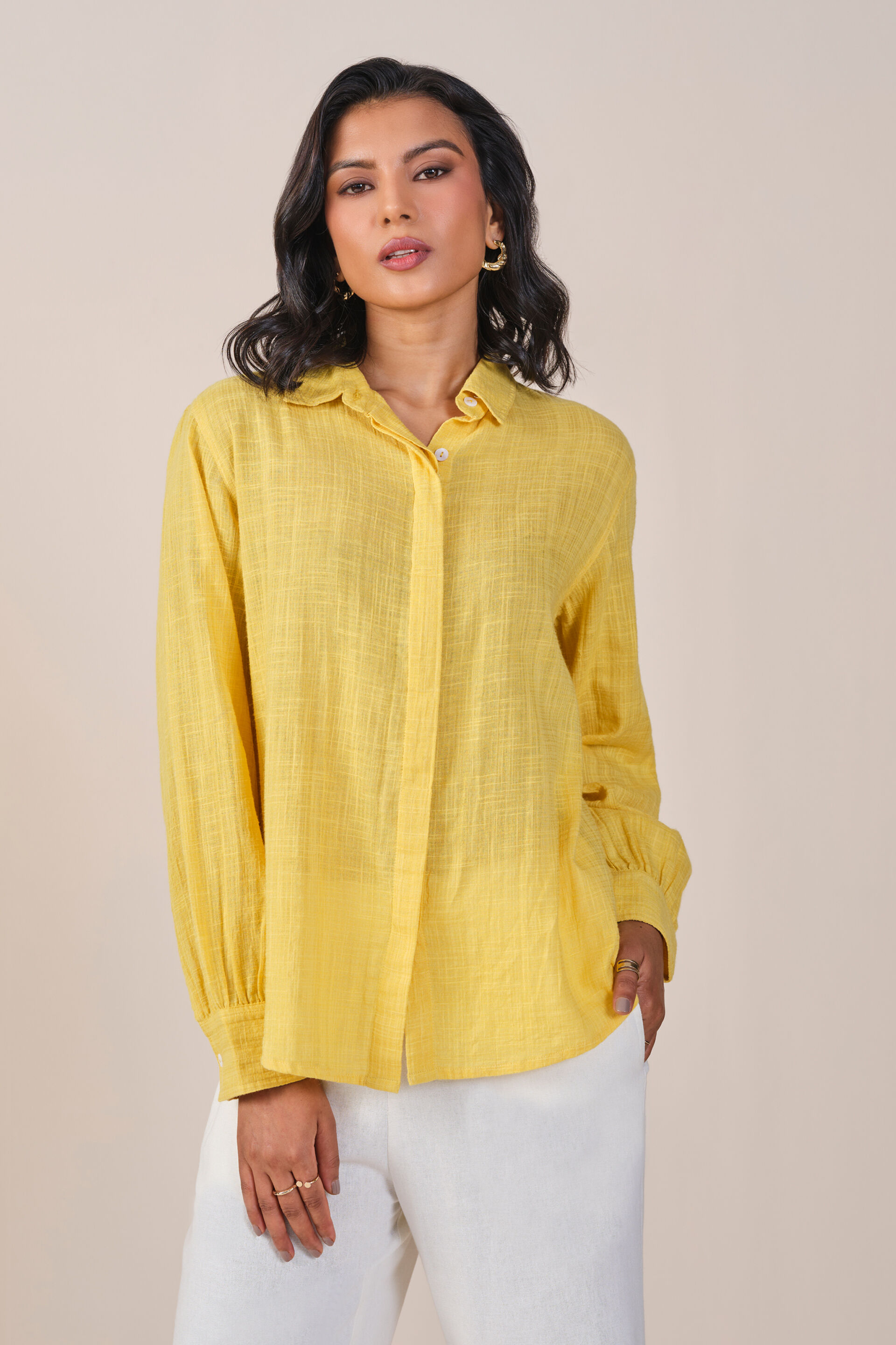 Magnolia Shirt, Yellow, image 1