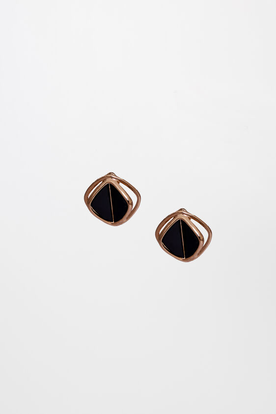 Black Brass Earring, , image 1