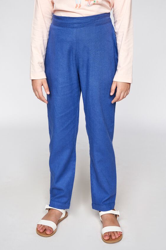2 - Blue Solid Straight Bottom, image 2