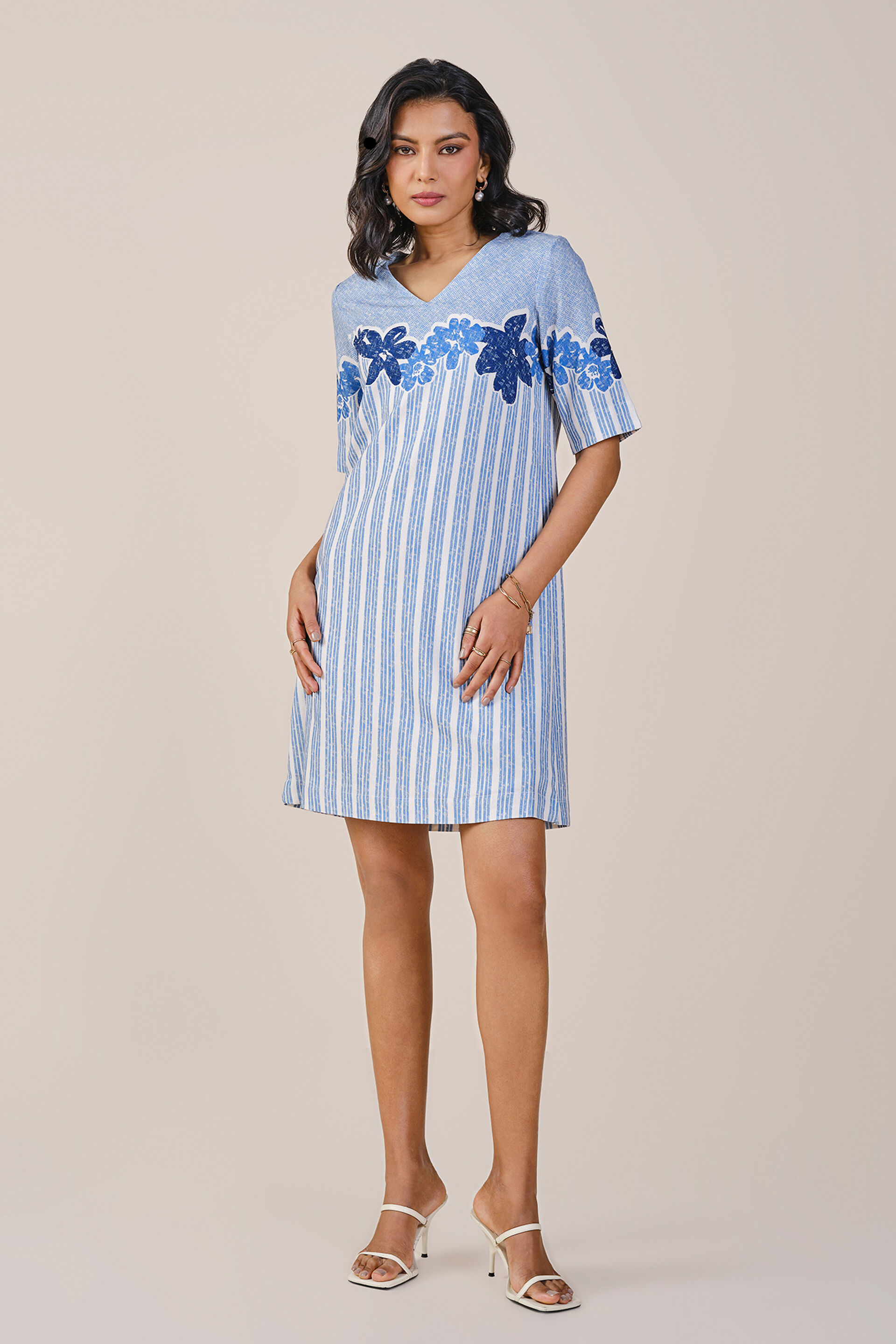 Blueming Viscose Blend Dress, Blue, image 1