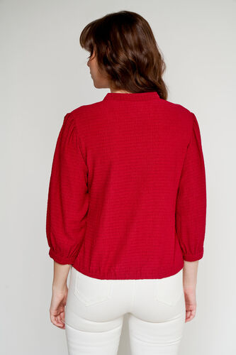 Maroon Solid Straight Top, Maroon, image 5