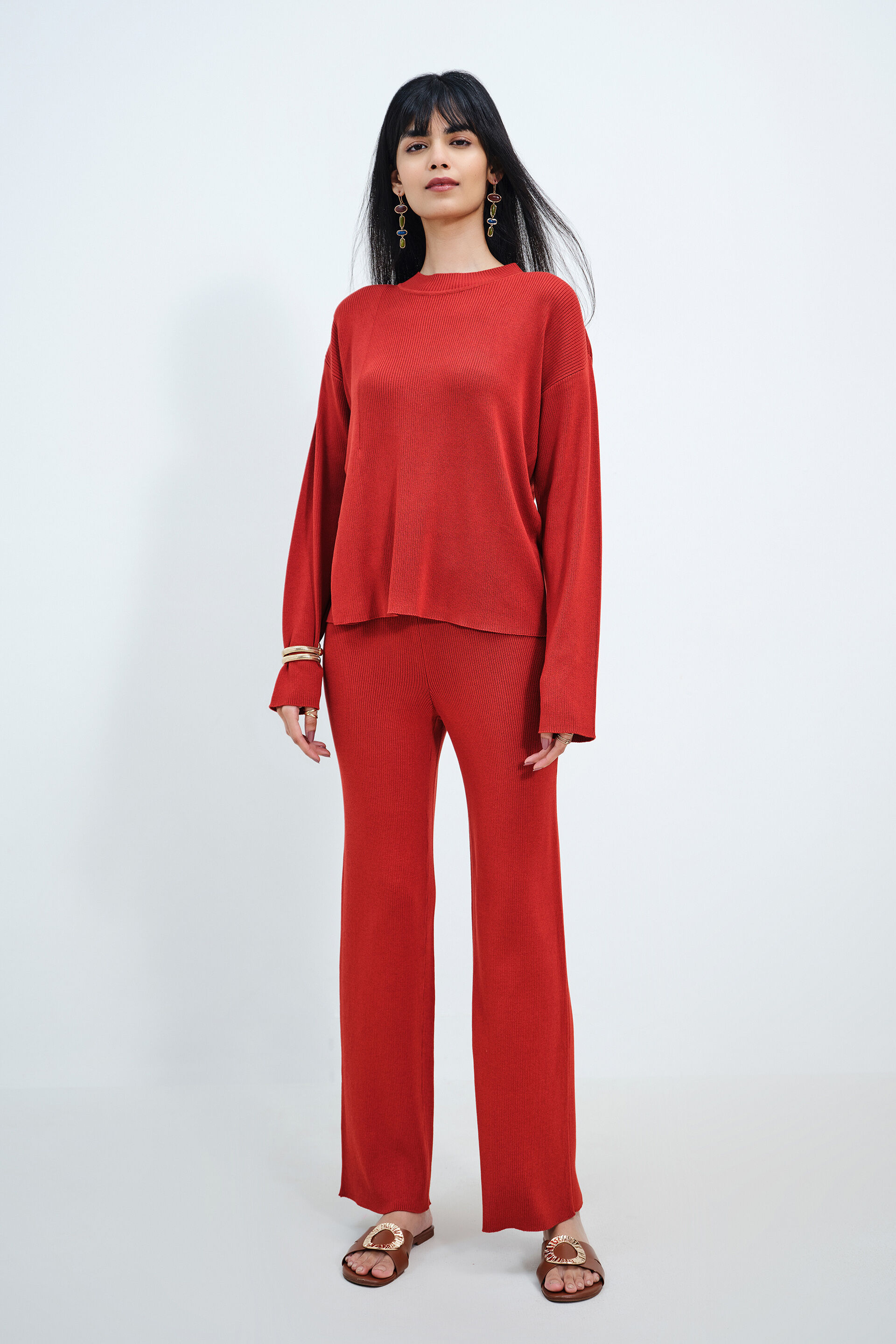 Rust Drift Co-ord Set, Rust, image 1