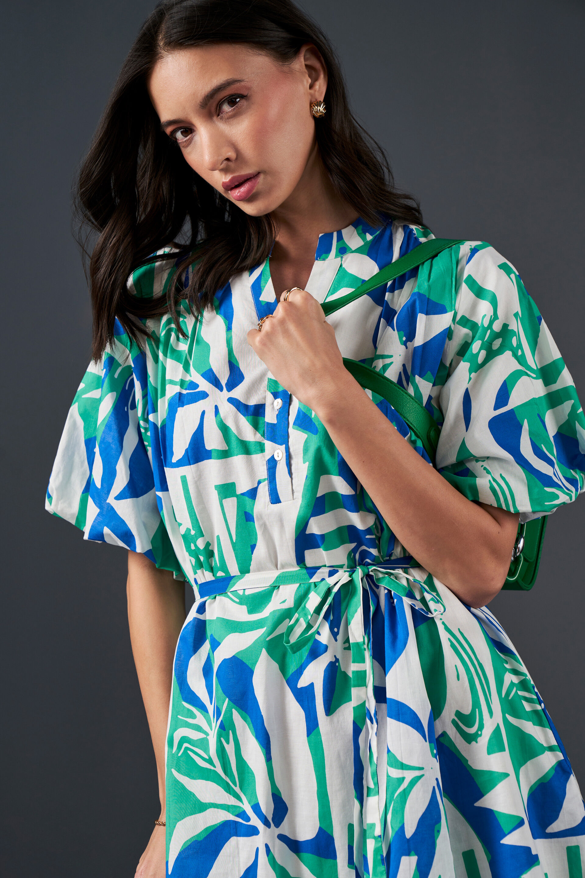 Meadows Cotton Dress, Blue, image 7