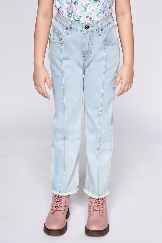 2 - Medium Blue Solid Straight Bottom, image 2