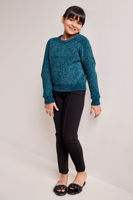 Green Self Design Regular Top, Green, image 1