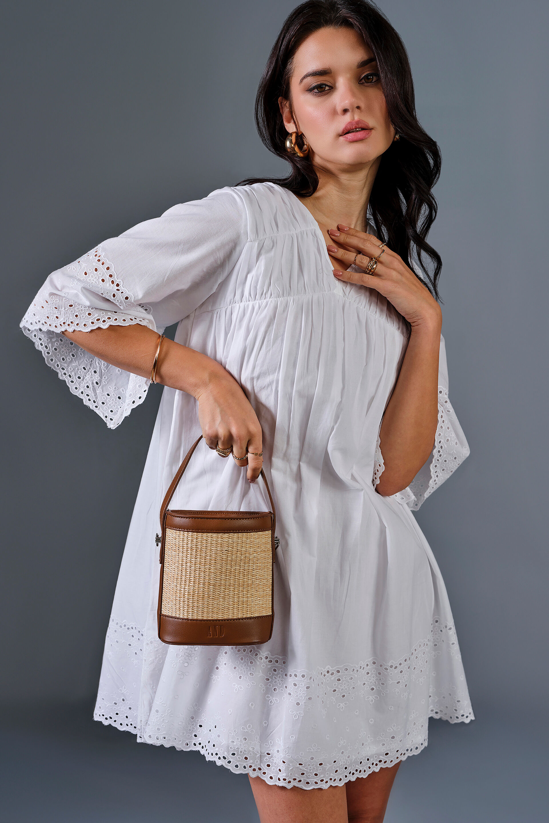 Breezy Fling Dress, White, image 4