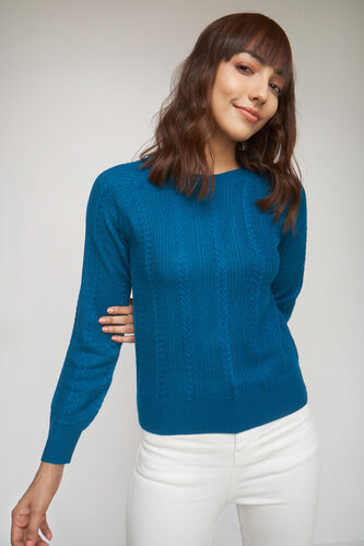 Teal Solid Straight Top, Teal, image 1