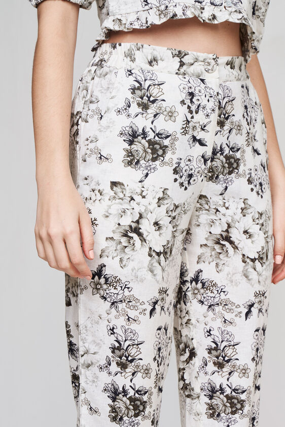 Black Floral Curved Bottom, Black, image 5