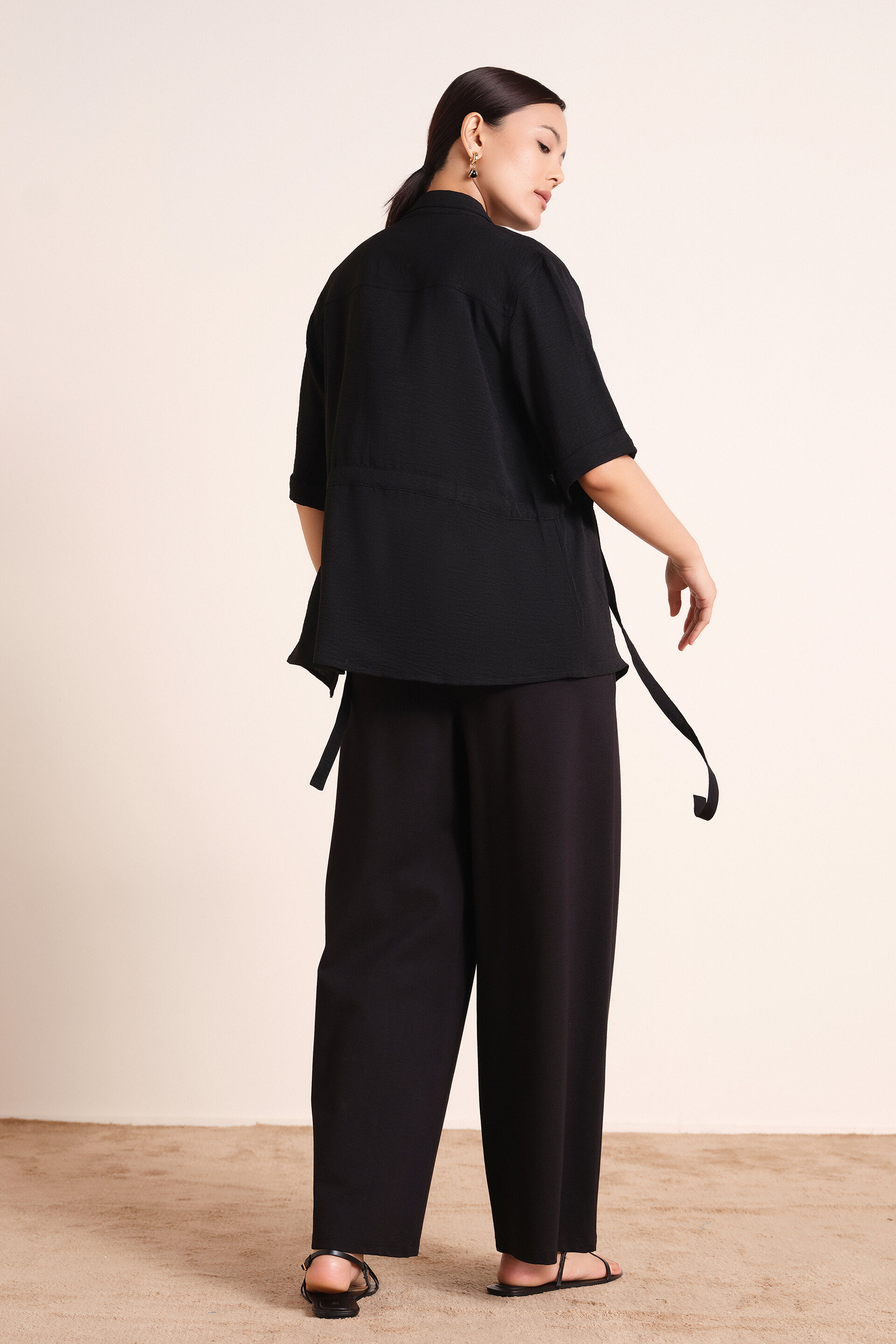Elin Black Shirt, Black, image 9