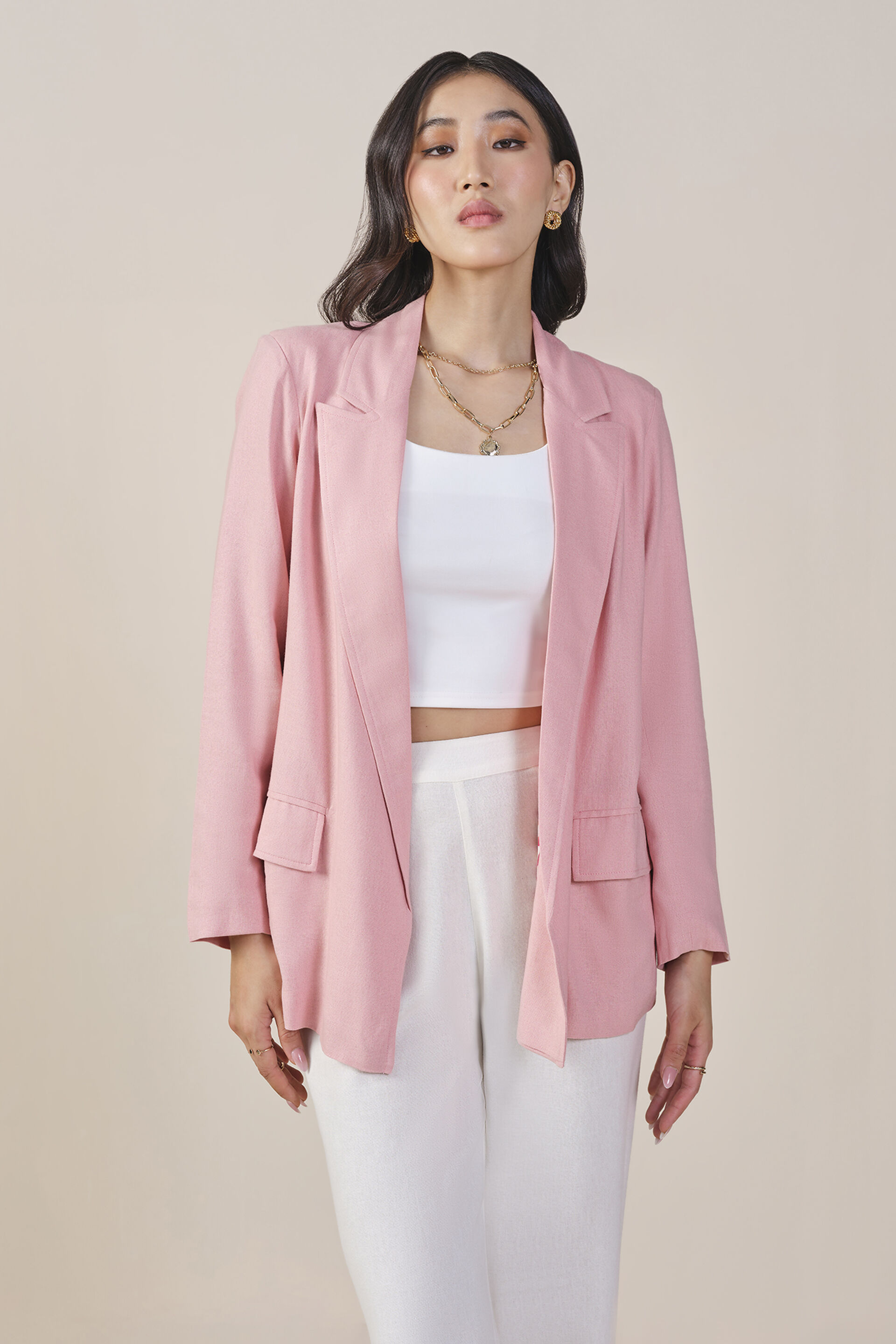 Modernist Blazer, Peach, image 1