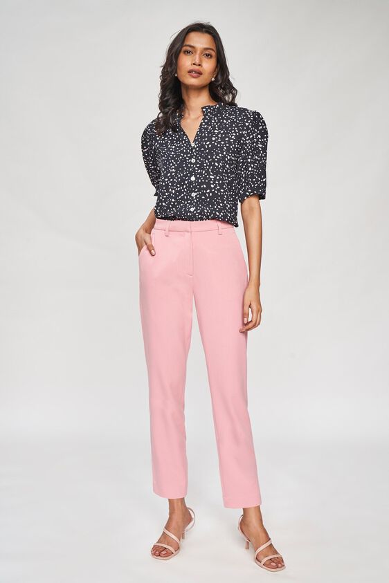 3 - Black Polka Dots Printed A-Line Top, image 3