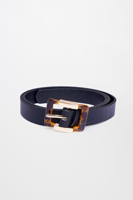 Black Polyurethane Belt, Black, image 1