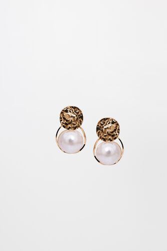 Off White Metal Earring, , image 1