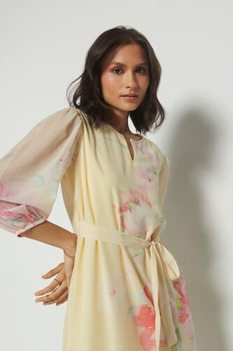 Sunny Glow Floral Dress, Yellow, image 3