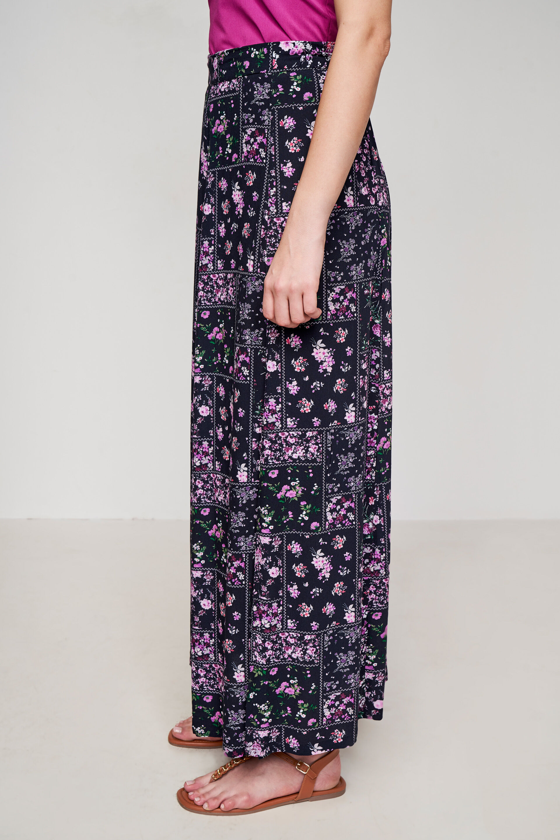 Multi Color Floral Straight Skirt, Multi Color, image 4