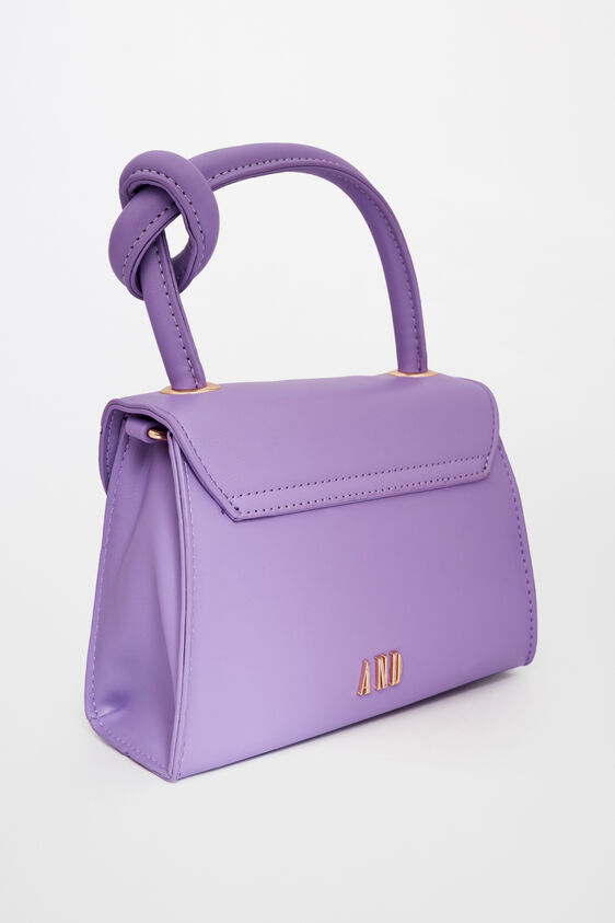 Purple Polyurethane Ladies Purse L, , image 4