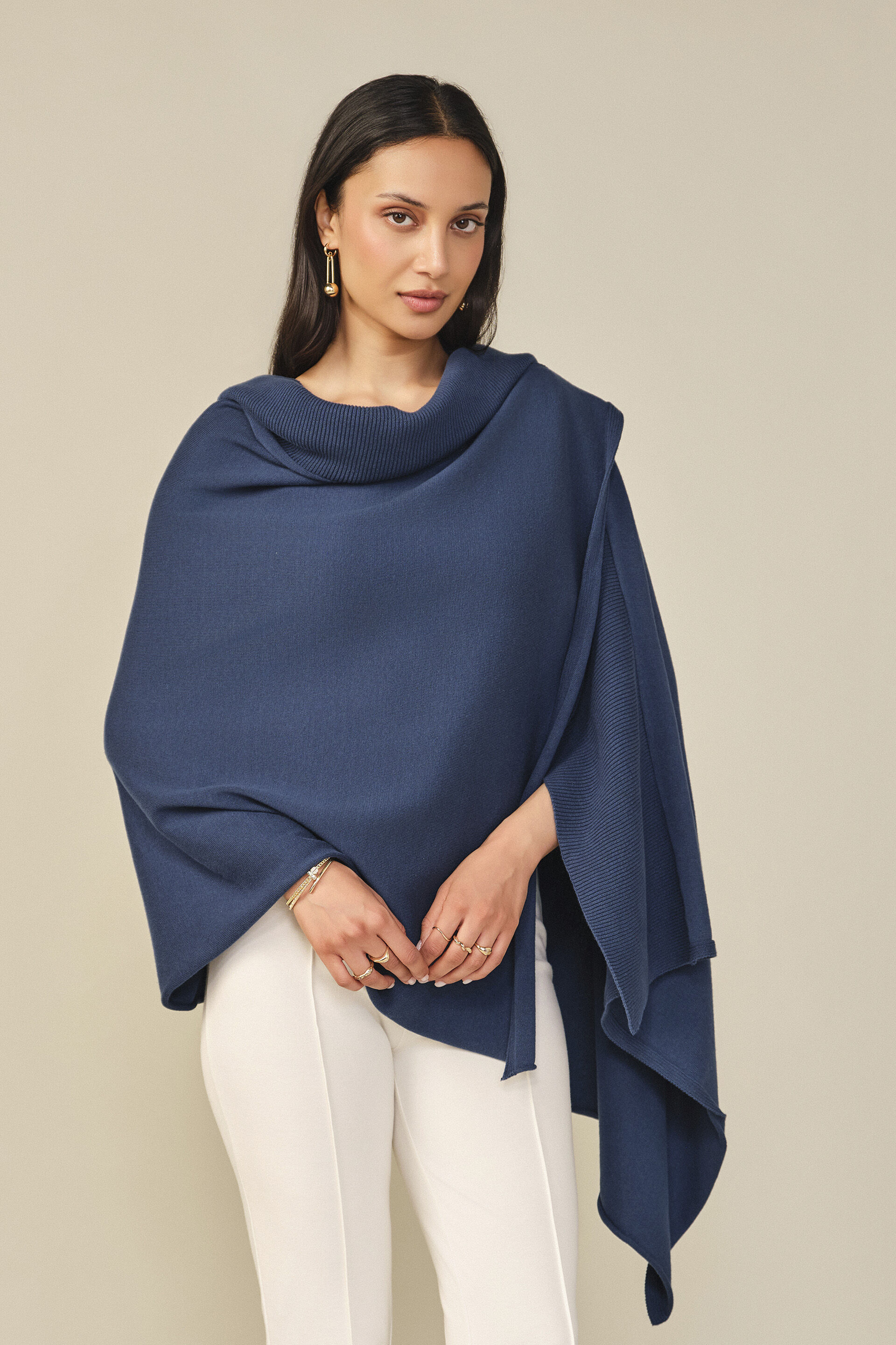 Relaxed Cotton Overlayer in Navy