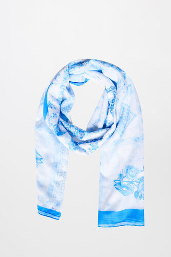 Blue Polyster Scarf, , image 1