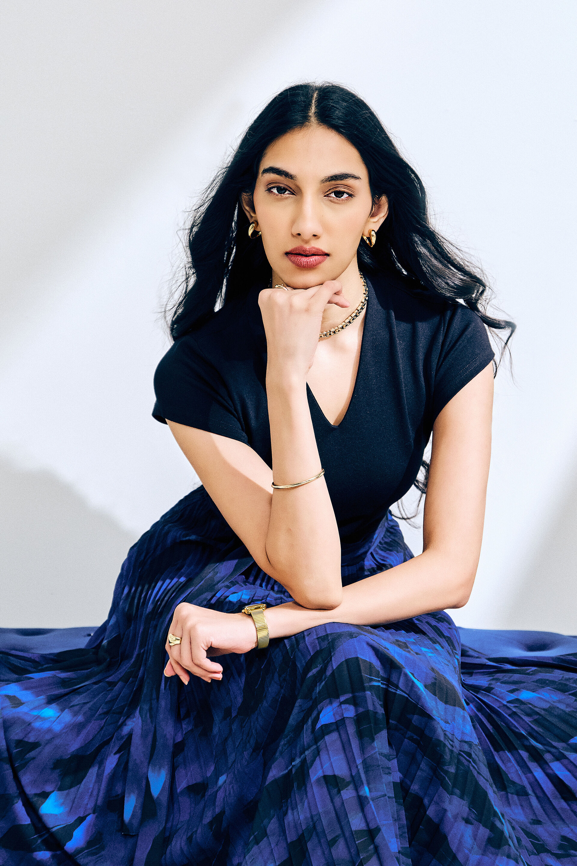 Midnight Sonata Dress, Blue, image 3