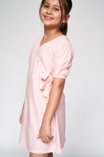 6 - Pink Solid Fit and Flare Dress, image 6