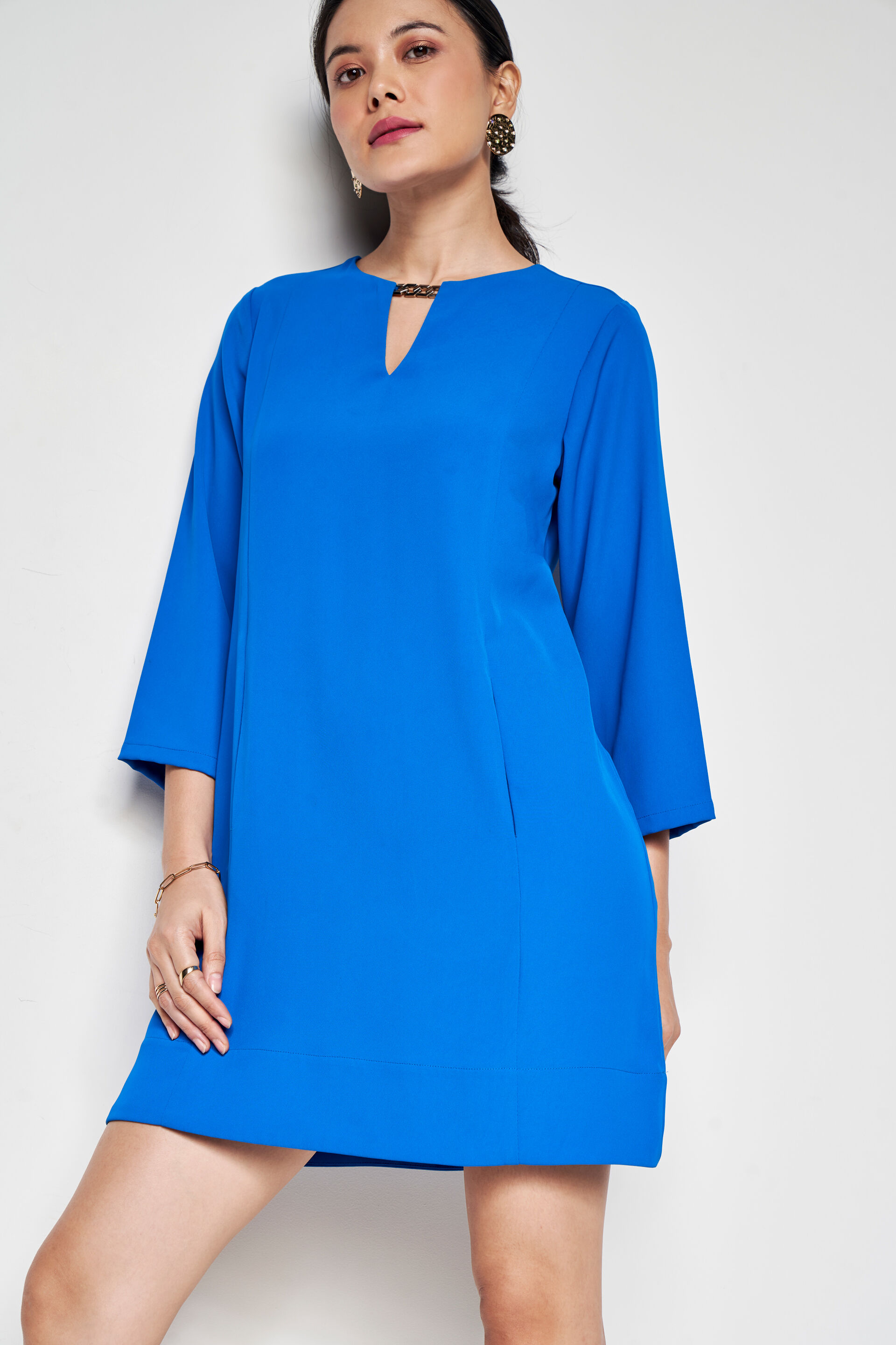 Work Buddy Straight Dress, Blue, image 10