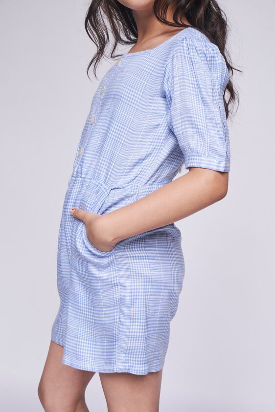 5 - Blue Checks Straight Jumpsuit, image 5
